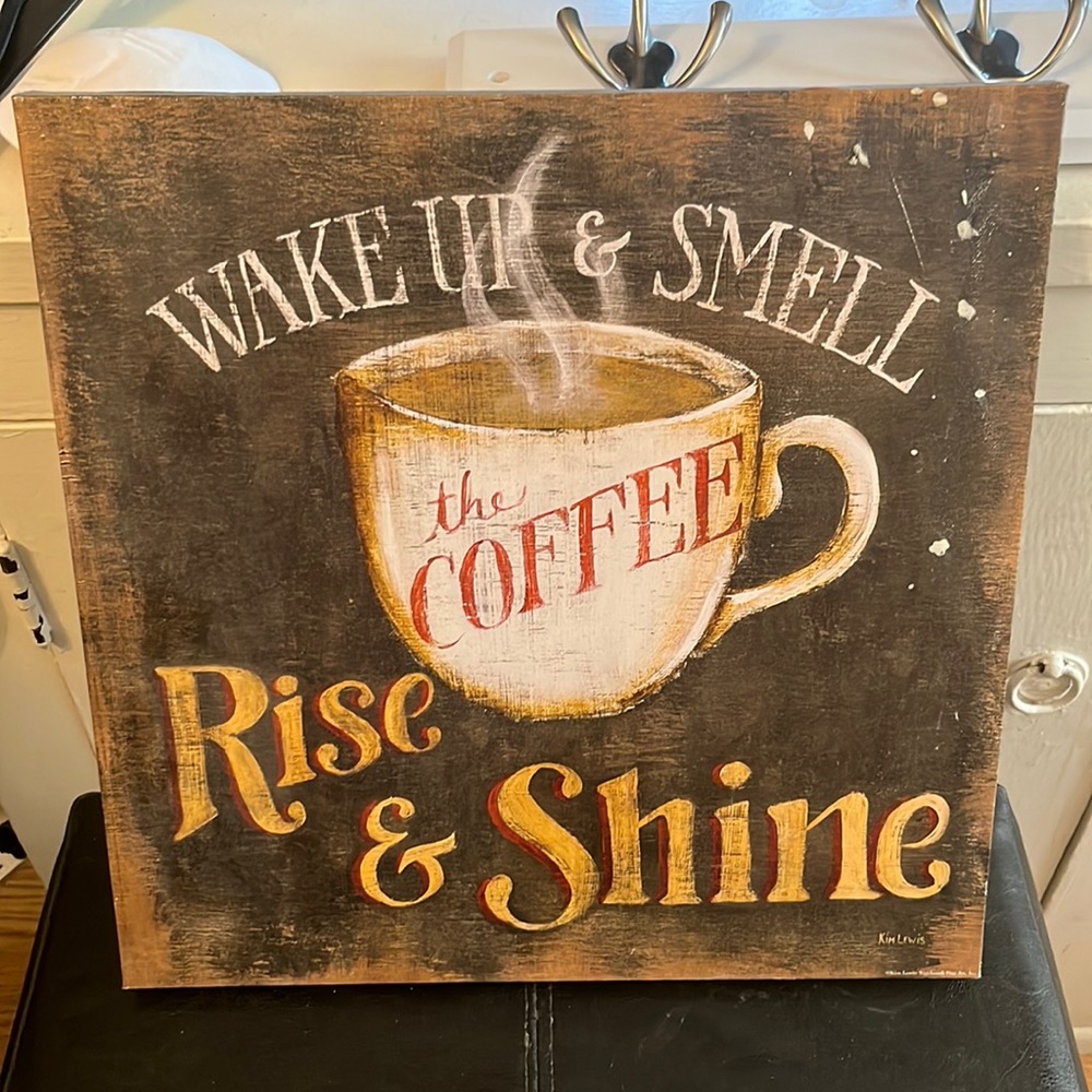 Canvas coffee sign